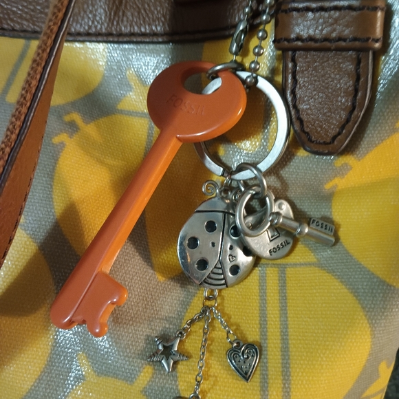 Fossil Yellow and Brown Ladybug Tote Bag - Picture 2 of 10